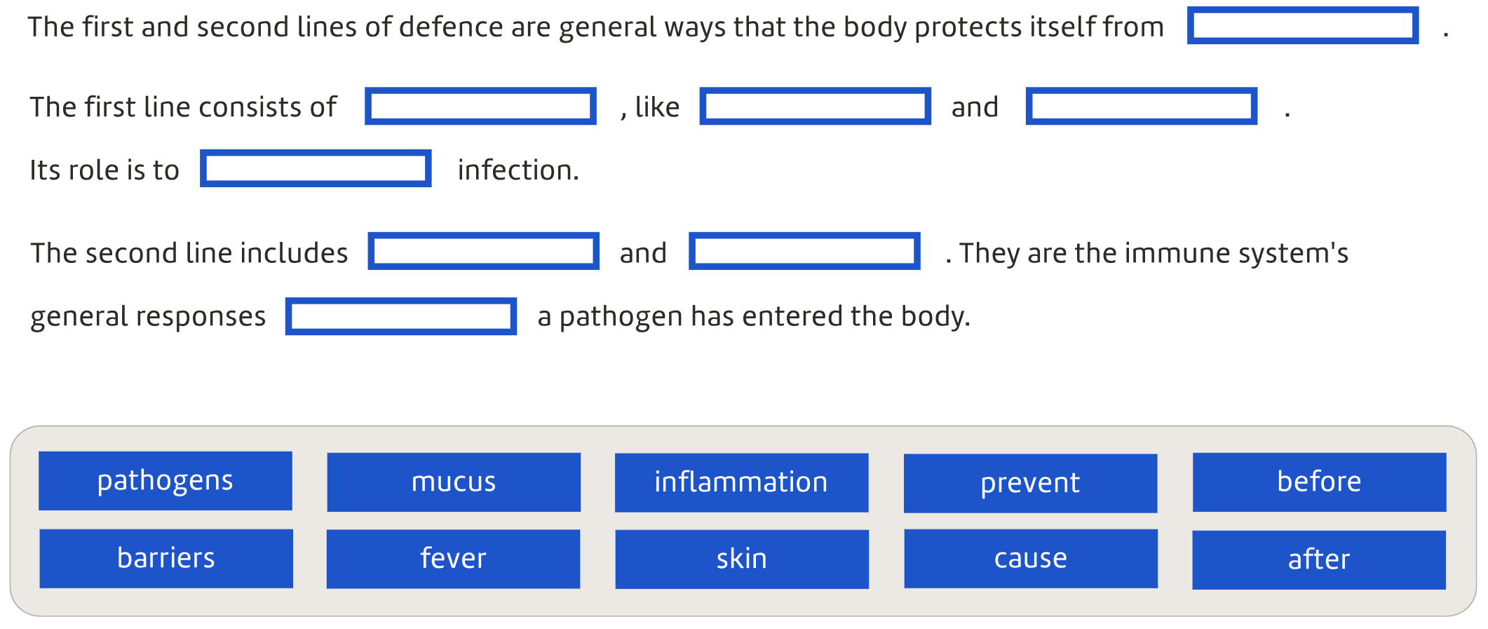 <p>Fill in the blanks (not every term will be used)</p>