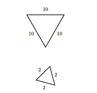 <p>Equilateral triangles</p>