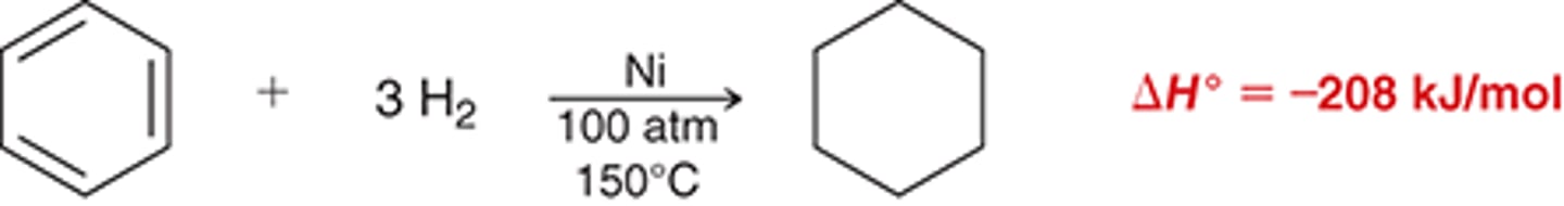 <p>must have high temp + pressure because aromatics are very stable</p>