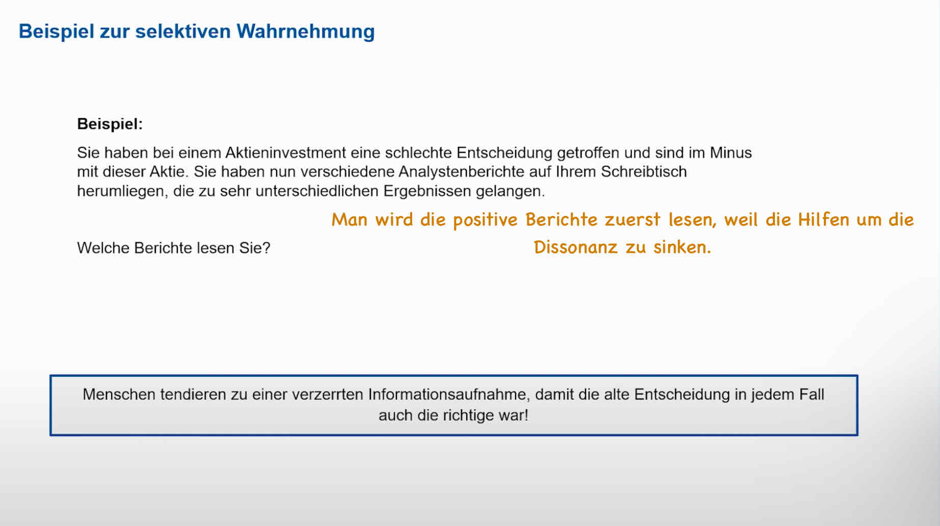 <p><strong>das psychologische Phänomen, dass bei der <mark data-color="red">Wahrnehmung nur bestimmte Aspekte</mark> der Umwelt aufgenommen und <mark data-color="red">andere ausgeblendet werden</mark></strong><span style="color: rgb(191, 191, 191)">.</span></p>