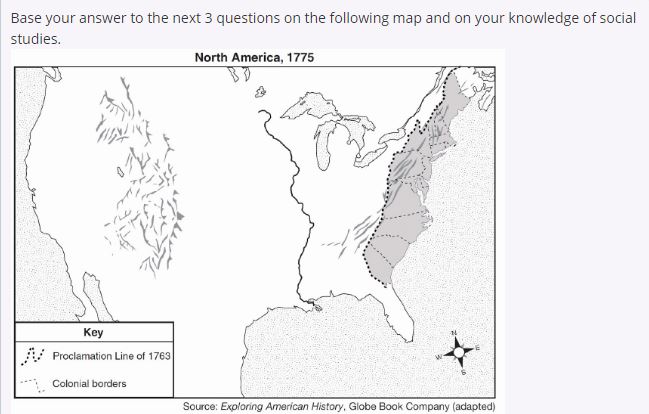 <p> Which geographic feature was used to establish the proclamation line of 1763?</p>