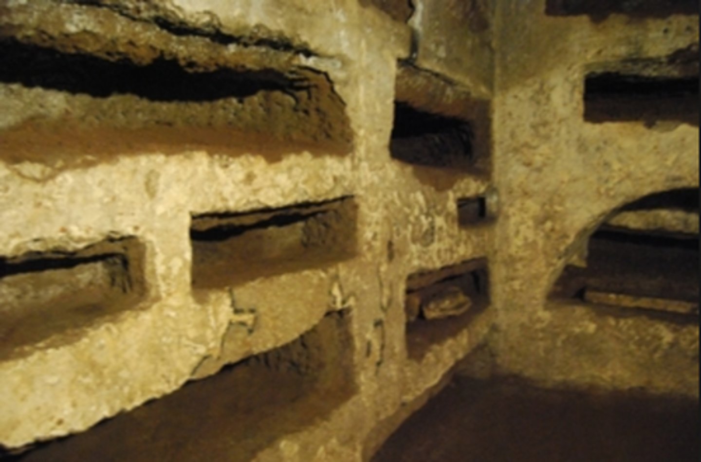 <p>Horizontal niches in the walls of catacombs, used for placing the deceased.</p>