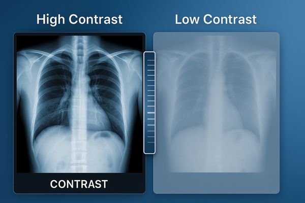 <p>small fractured and small, high contrast tissues</p>