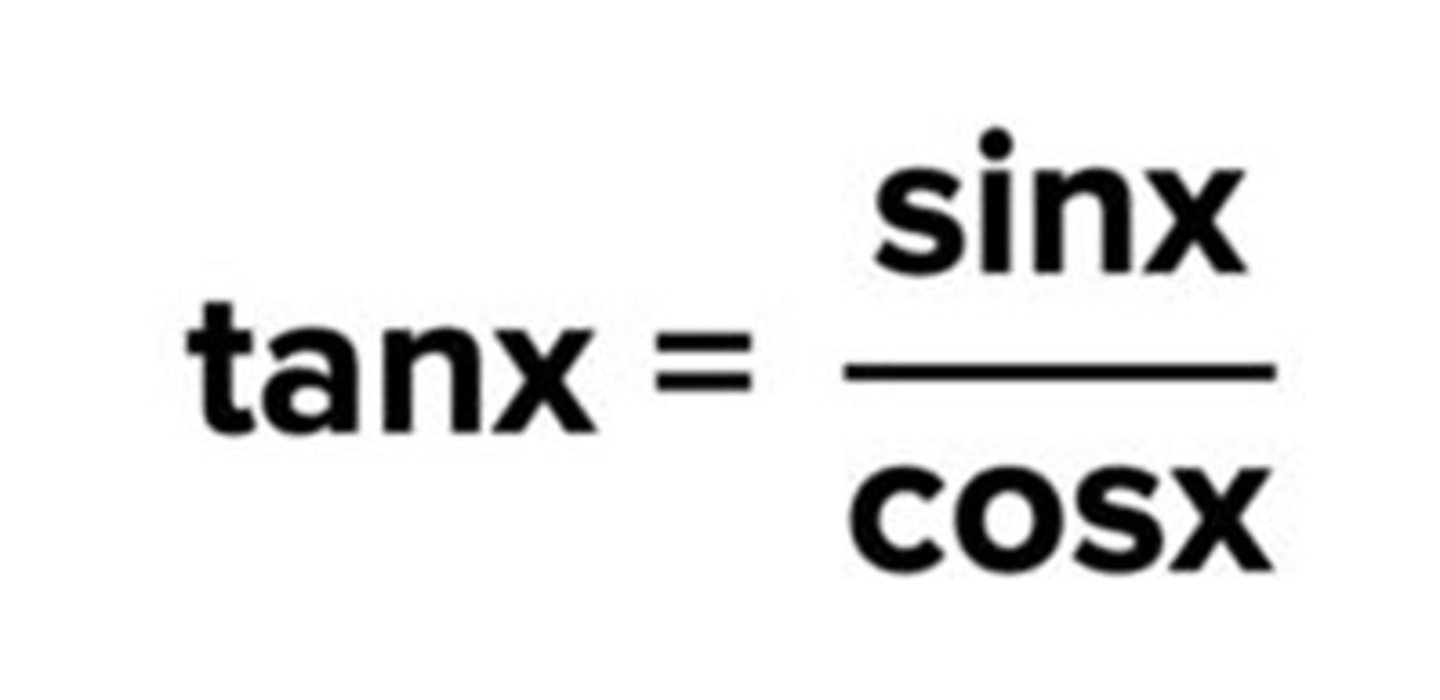 <p>tanx = sinx/cosx</p>