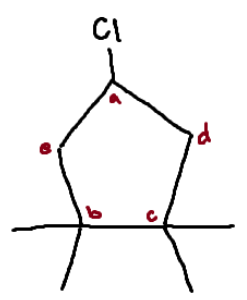 <p>Identify the chiral center(s).</p>