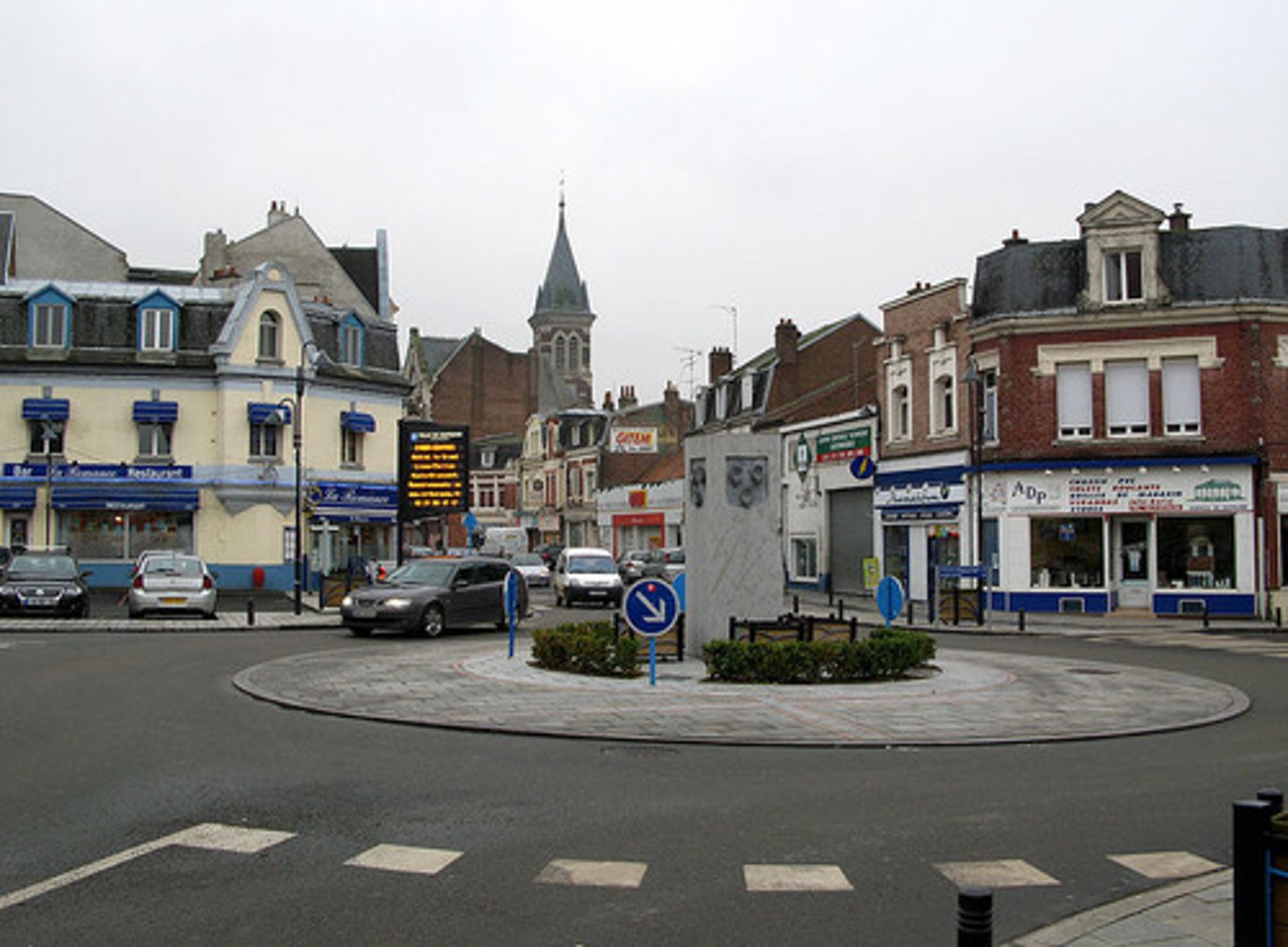 <p>into the city</p>