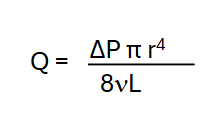 <p>how much fluid is moving thru vessel</p><ul><li><p>ONLY straight, rigid tube</p></li></ul><p>*Q=P/R</p>