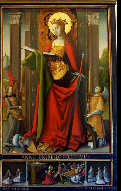 <p>Caractéristiques de Sainte Catherine d’Alexandrie </p>