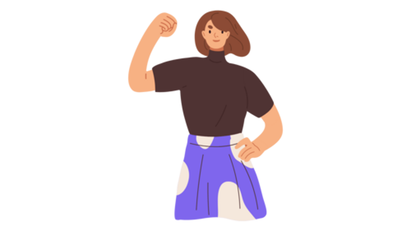 <p>being powerful in your body and brave in your mind.</p><p>Kate is a ___________________ woman who never gives up.</p>