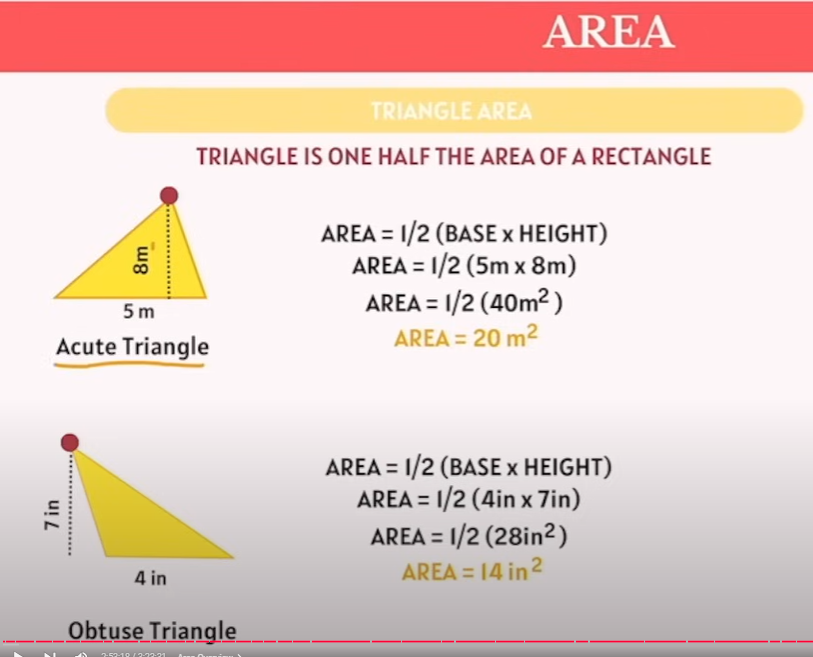 <p>Triangle area calculation</p>