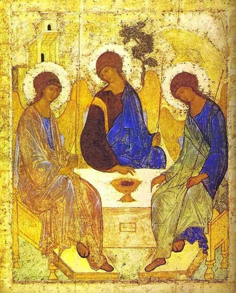 <p>Trinity (1411 - 1427) most likely painted by Rublev.</p>