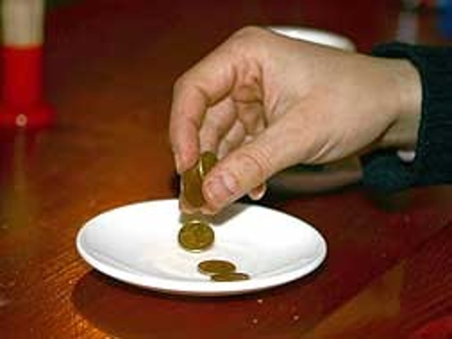 <p>to leave a tip</p>