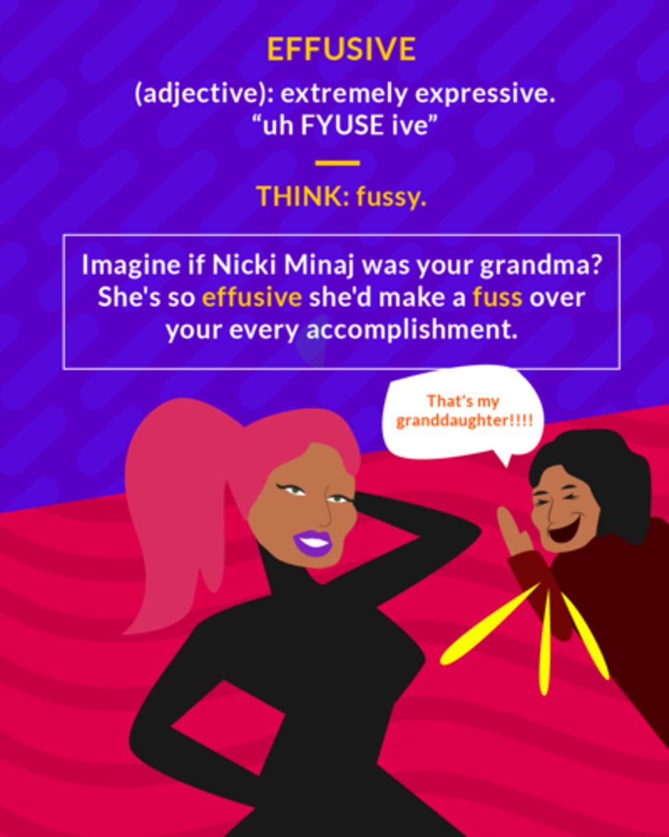 <p>emotionally excessive; overly demonstrative</p>