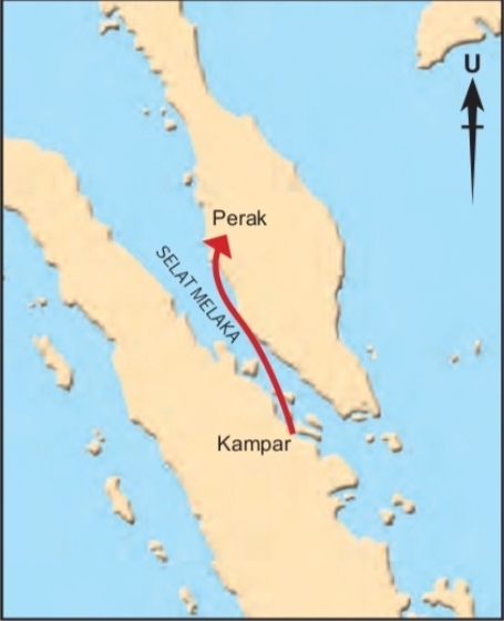 <p>Sultan Mahmud Shah dan keluarganya berpindah dan bersemayam di Kampar, Sumatera</p>