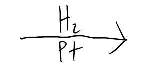 <ul><li><p>H and H added</p></li><li><p>syn addition</p></li></ul><p></p>