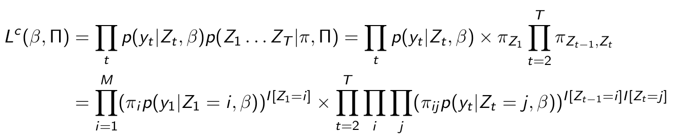<p>What is the LOG complete data likelihood?</p>