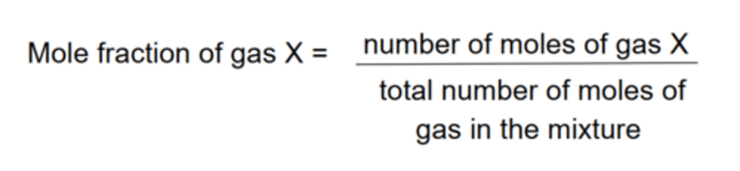 <p>The sum of the mole fractions for each gas in a mixture will always equal 1</p>