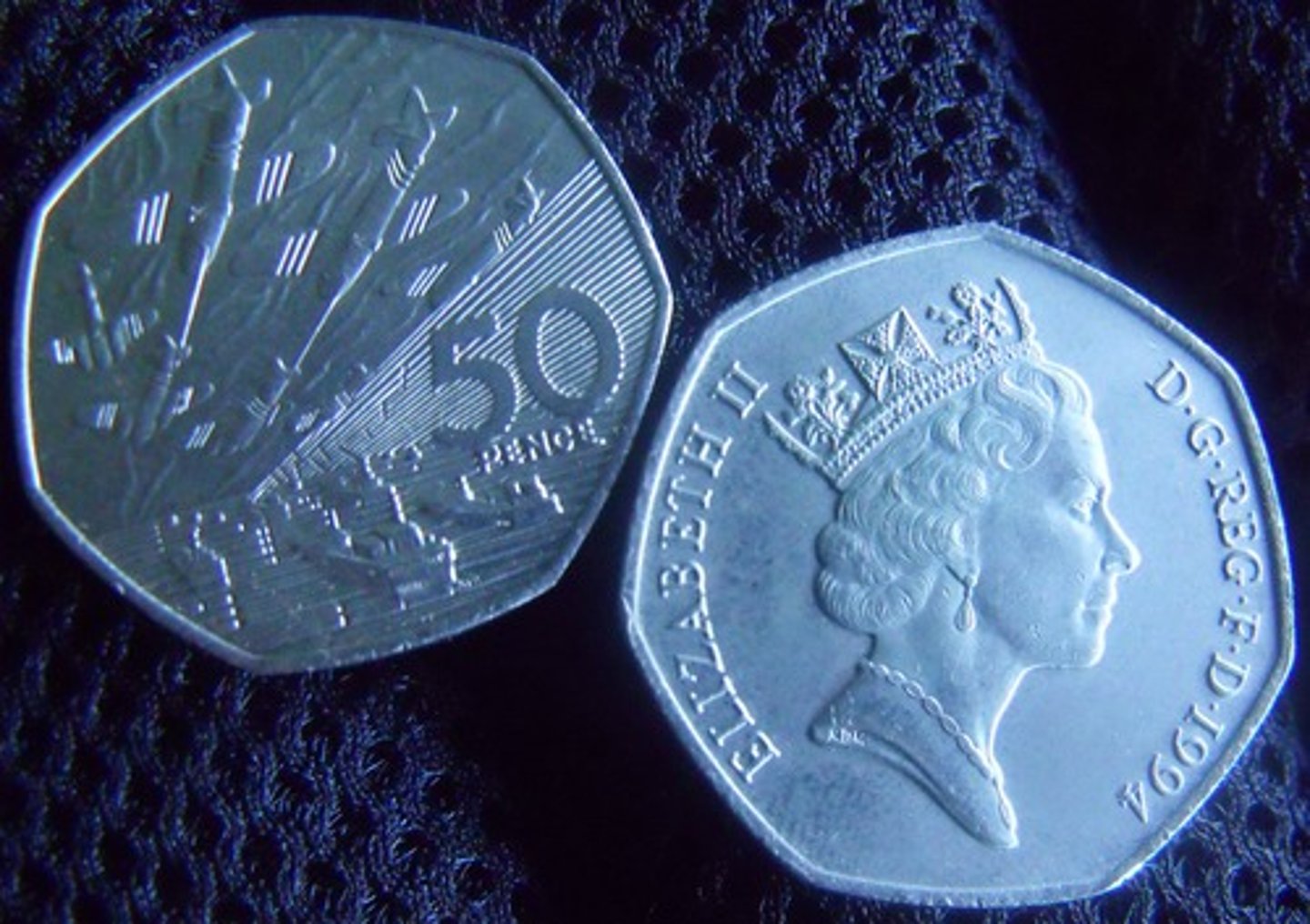 <p>fifty p</p>