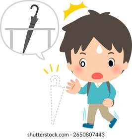 <p>notice; become aware of things left behind</p><p>忘れ物に 気がつきます</p>