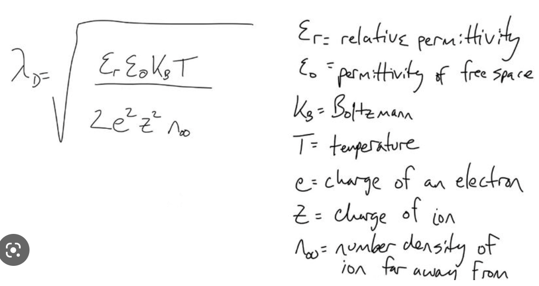 (((epsilon)(epsilon0)(kb)(T))/(2(e^2)(z^2)(nb)))^(1/2)