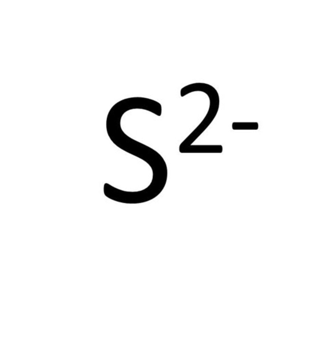 <p>S²-</p>