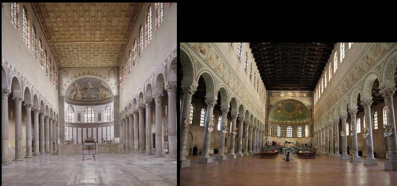 <p><span>-Santa Sabina, Rome, 422-432 </span></p><p><span>-Sant’Apollinare in Classe, begun 526</span></p>