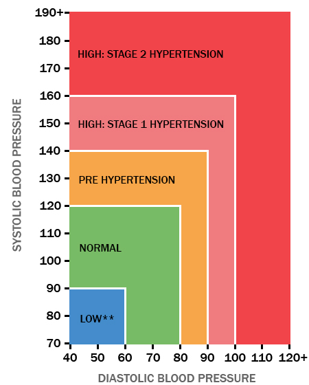 <p>Elevated blood pressure is when readings consistently range from 120-129 systolic and less than 80 mm Hg diastolic. </p>