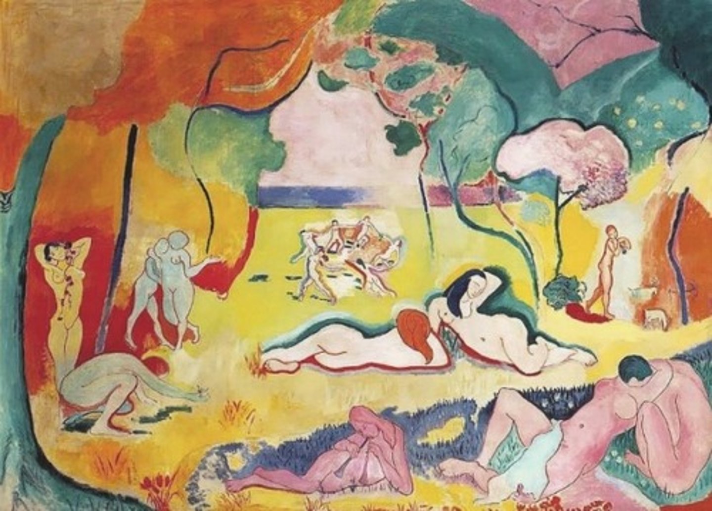 <p>Henri Matisse ; fauvisme, courbes lyriques, expressivité des formes</p>