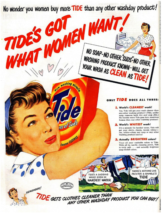 <p>Tide advert illustration </p>