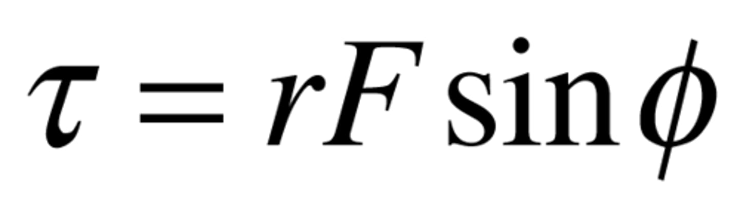 <p>tells us how much rotational acceleration will be caused when a certain force is applied at a given distance from the axis of rotation.</p><p>Measured in: N x m (not joules)</p>