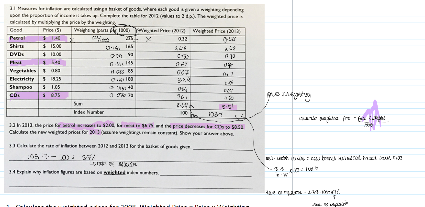 <p>How inflation is calculated</p>