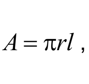 <p>L = slant height</p>