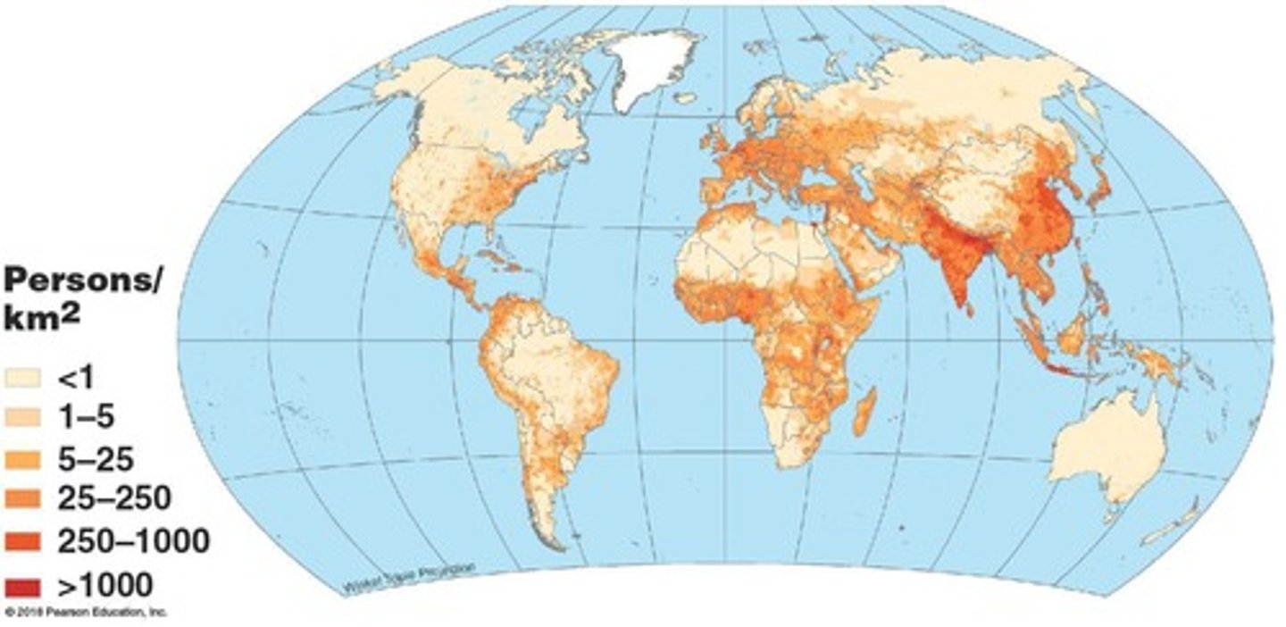 <p>Number of people per unit area.</p>