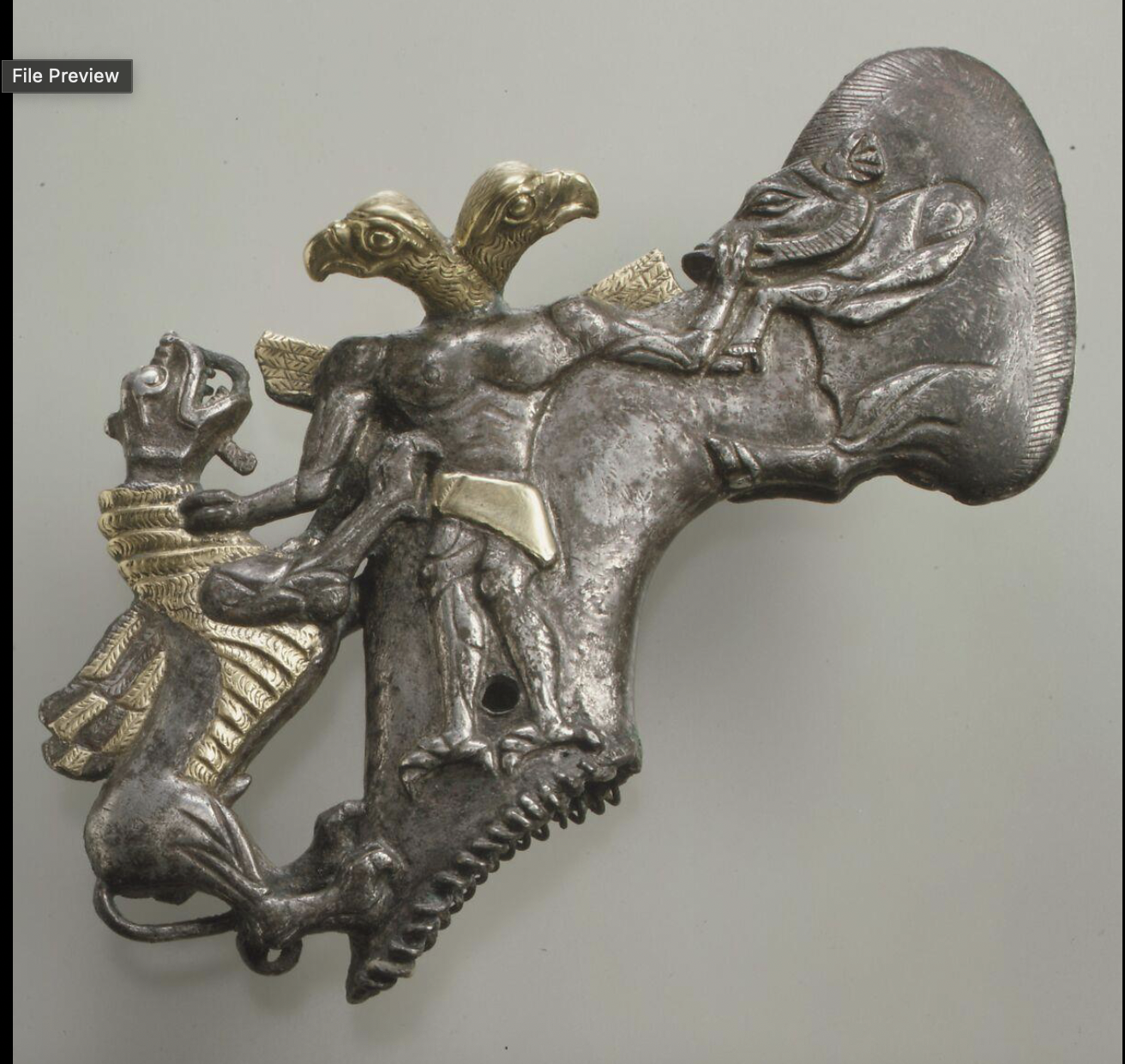 <p>Shaft-Hole Axe with Bird Demon, Boar, and Winged Dragon.</p>