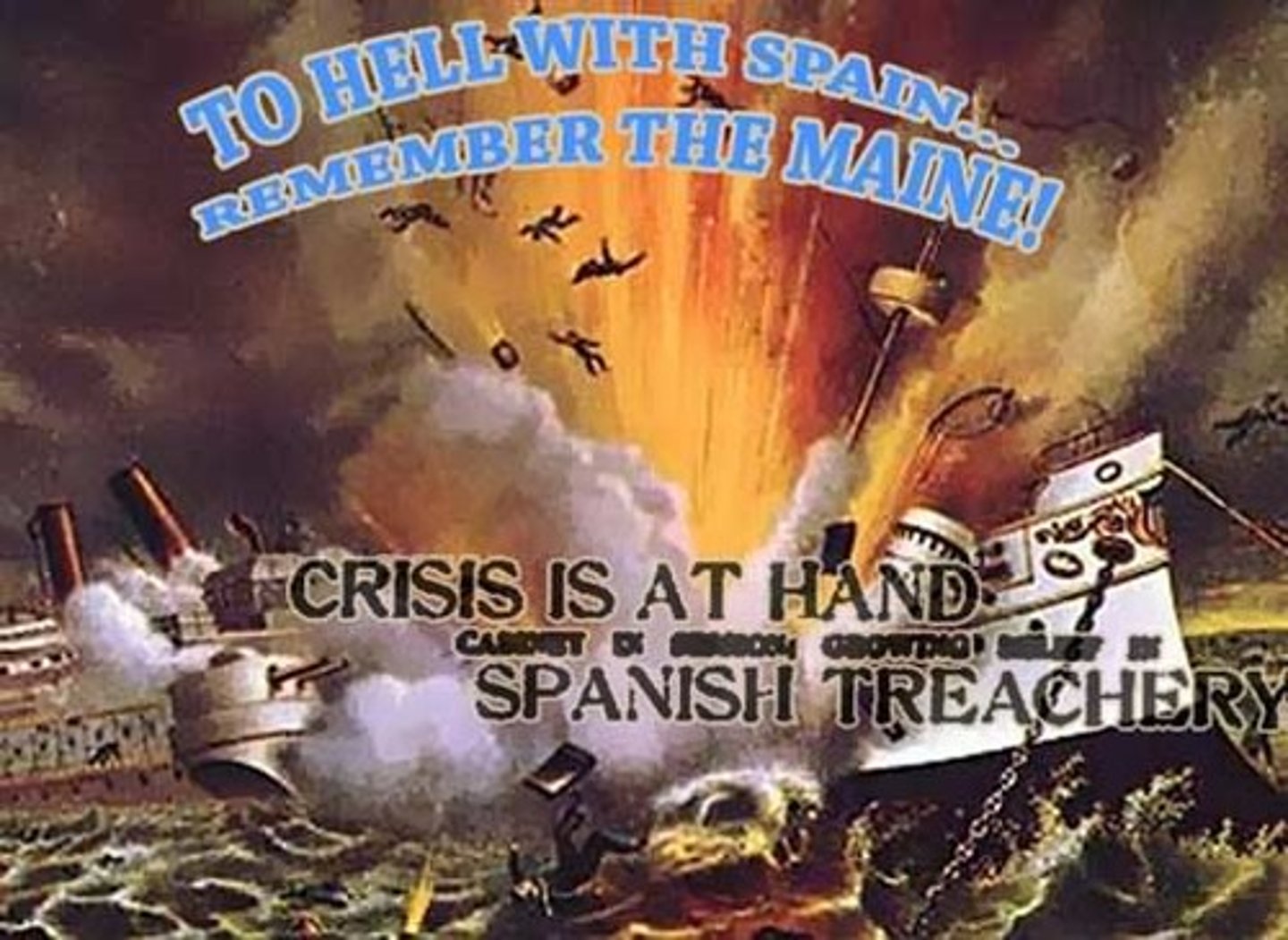 <p>U.S. Battleship that exploded in Havana Harbor in 1898; Evidence suggests an internal explosion, however Spanish military was framed by Yellow Journalism; The incident was a catalyst for the Spanish American War</p>