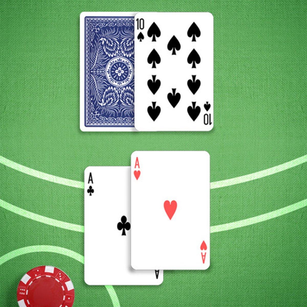 <p>You: A,A</p><p>Dealer's Upcard: 10</p>