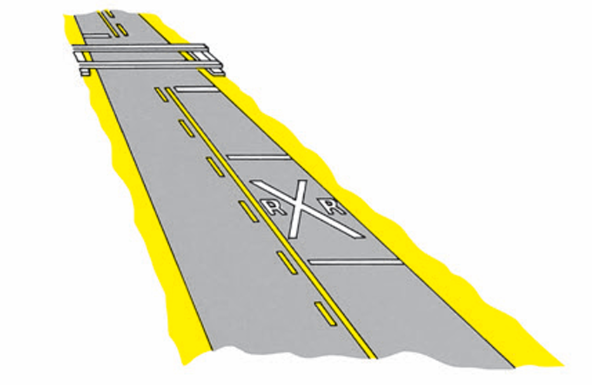 <p>Railroad Crossing Markings</p>