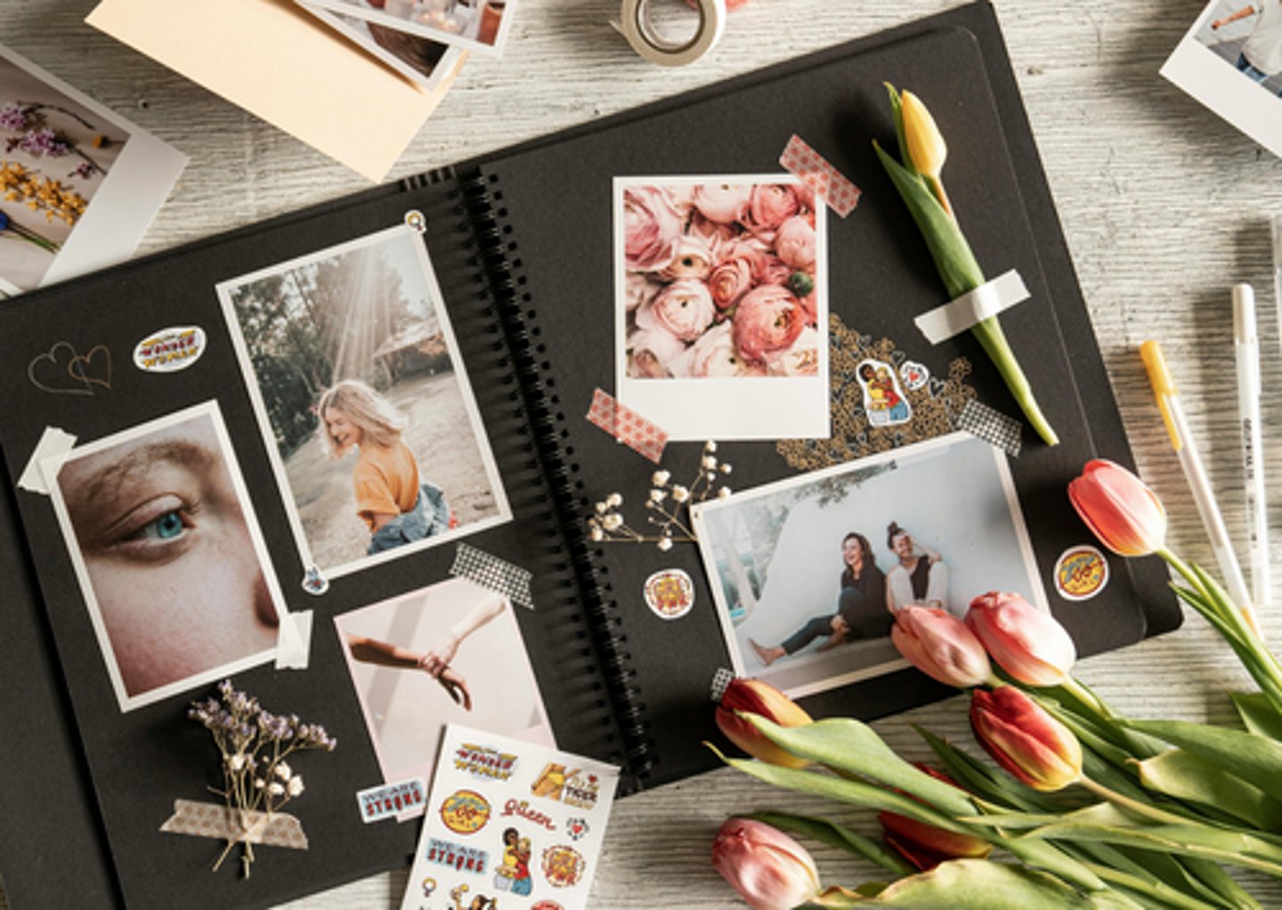 <p>We want to remember our best moments, so I made a _____________________ with our pictures.</p>