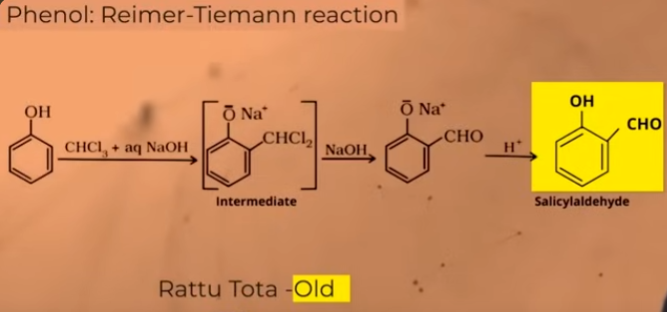 <p>(ortho formation of phenols - aldehyde gets added to ortho position of phenols)</p>