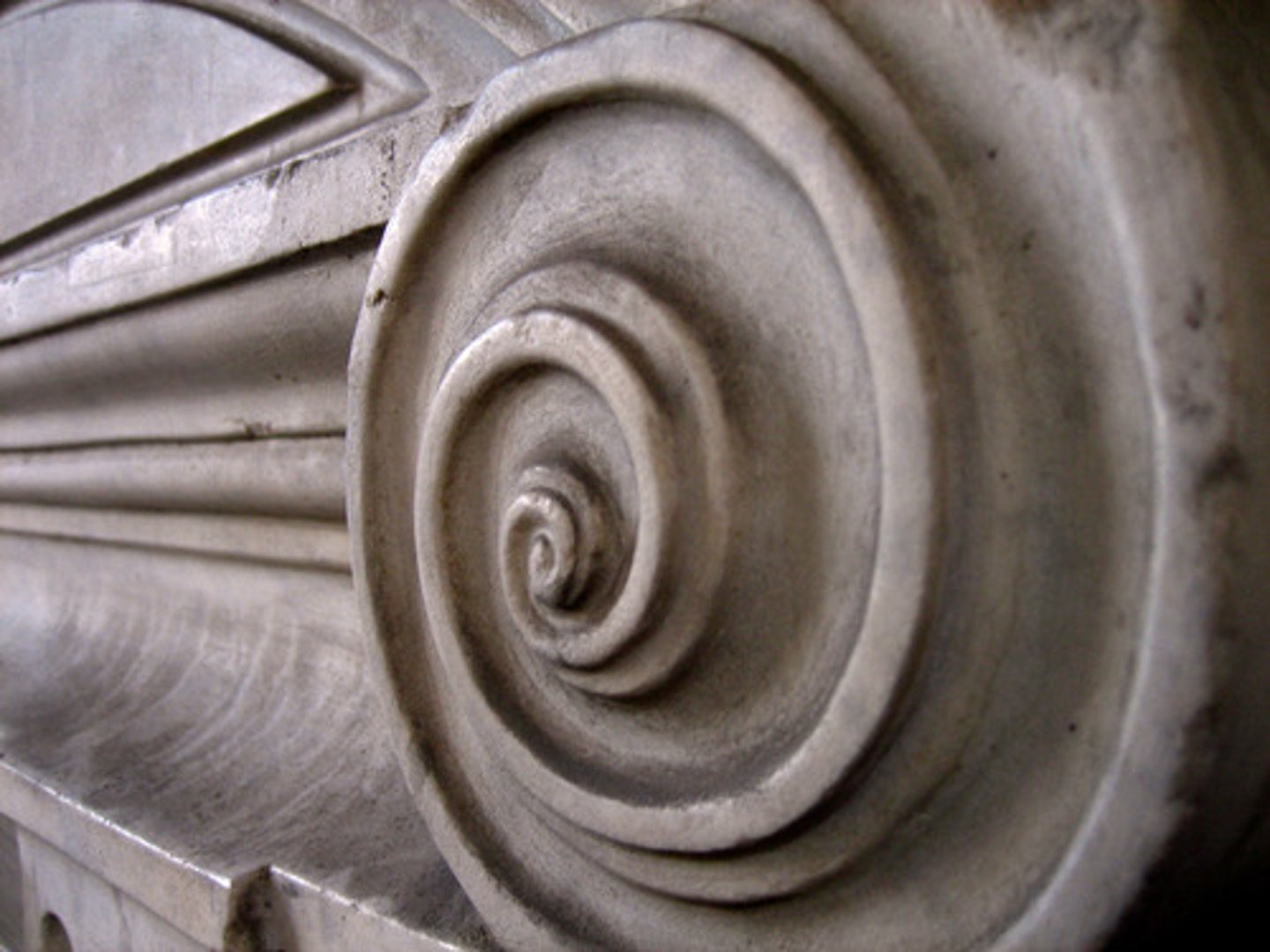 <p>architectural element on an ionic capital (partially unrolled scroll)</p>
