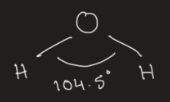 <p>Non-linear</p><p>104.5 degrees</p>