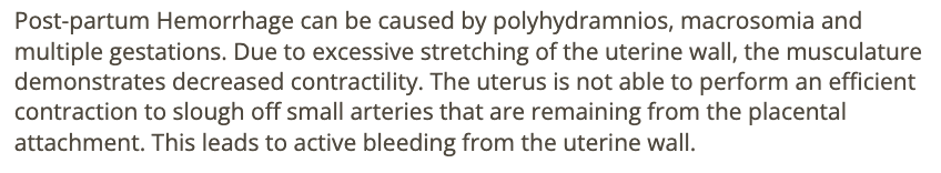 <p>b) twin gestation</p>