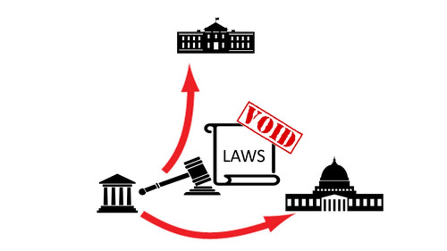 <p>Allows the court to determine if laws are constitutional</p>