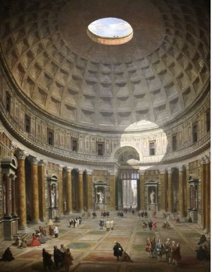 <p>A circular opening at the top of a dome, allowing light and air to enter the space</p>