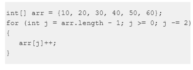 <p><span><span>What are the contents of arr after executing this code segment?</span></span></p>