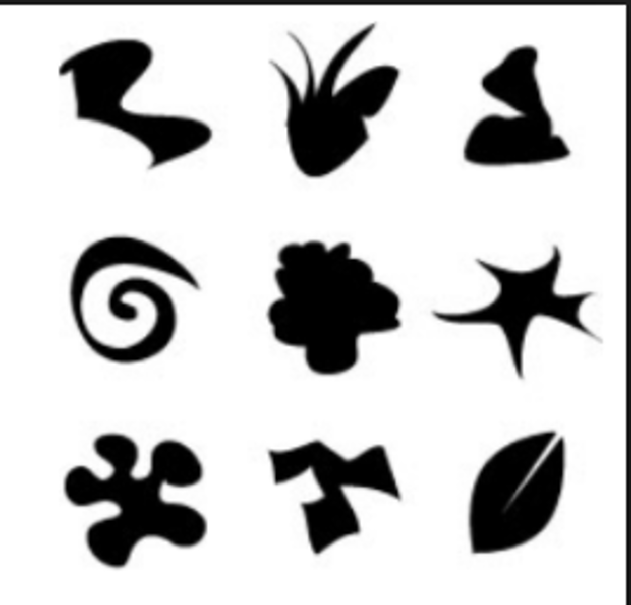<p>Imperfect shapes that are found in nature.</p><p>Words to describe organic shapes:</p><p>round, fluid, bumpy, irregular, jagged</p><p>Use of organic shapes could make a painting feel:</p><p>Natural, dreamlike, calm, etc.</p>