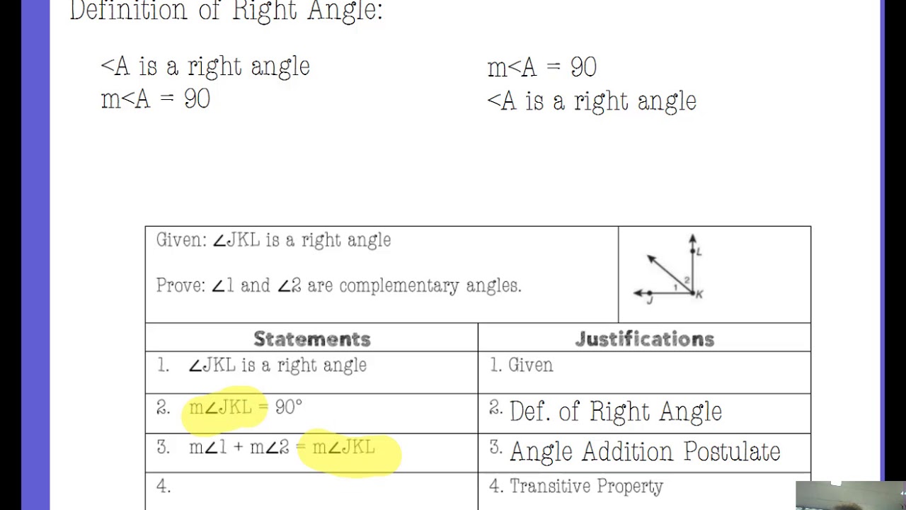 <p>Definition of Right Angles</p>