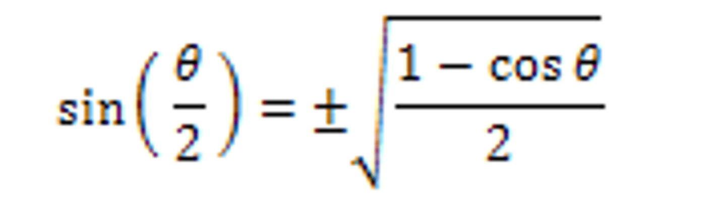 <p>Half Angle Identity</p>