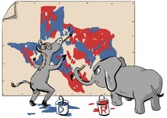 redrawing of congressional district boundaries by the party in power of the state legislature
