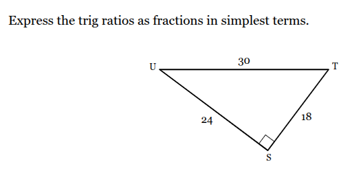 <p>Sin T=</p><p>Cos U=</p><p>Sin T and Cos U are ____ because SU is _____ to <span><span><br></span></span><span>∠</span><span style="font-family: KaTeX_Main, "Times New Roman", serif; line-height: 1.2; font-size: 1.21em;"><em><span>T</span></em></span><span><span> and </span></span>____ to <span><span>∠</span></span><span style="font-family: KaTeX_Main, "Times New Roman", serif; line-height: 1.2; font-size: 1.21em;"><em><span>U</span></em></span></p>